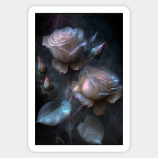 Iridescent pastel roses1 Sticker